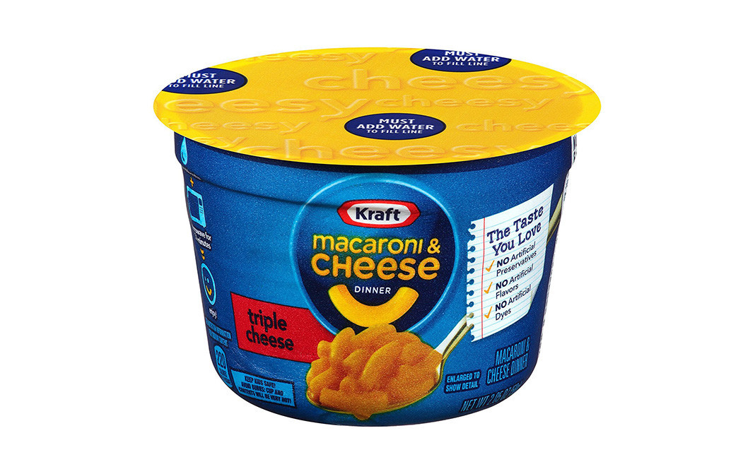 Kraft Macaroni & Cheese Dinner Triple Cheese   Cup  58 grams